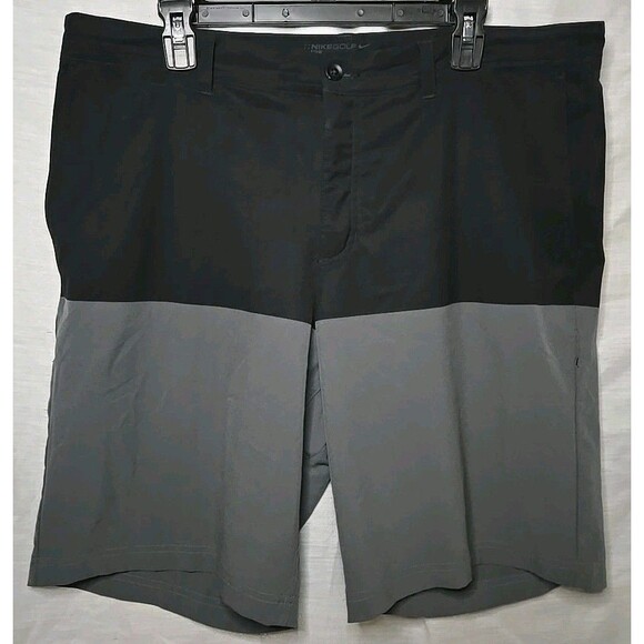 Nike Golf Dri-Fit Shorts StandardFit, Sz 36×10, Black/Gray - Picture 1 of 9